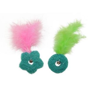 Kattleksak Feather Loofas flower