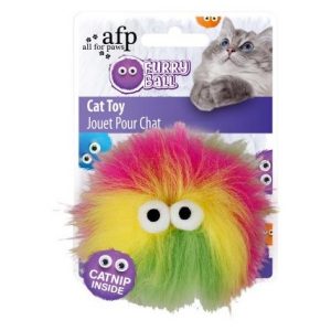 Kattleksak Furry Ball Gul 2805