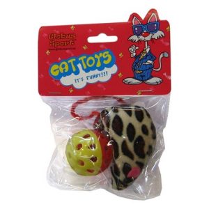 Kattleksak Globus Mus Boll 2 Pack