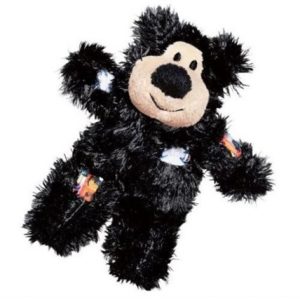 Kattleksak Softies Patchwork Bear svart