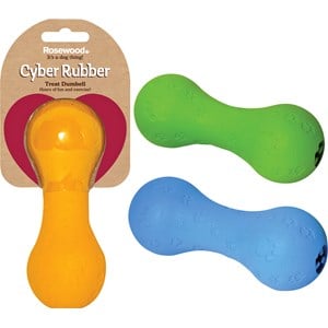Hundleksak Cyber Rubber Dumbell, Mixade Färger