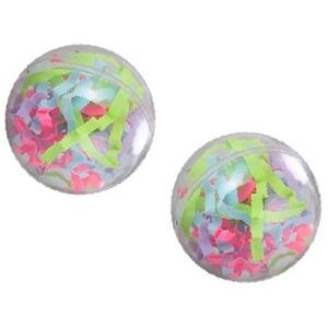 Transparent boll med papper inuti 2-pack