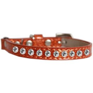 Katthalsband Strass Glittrigt Orange