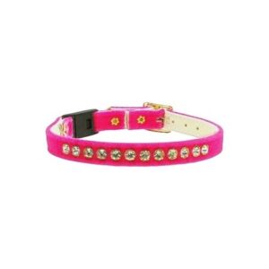 Katthalsband Velvet strass Rosa