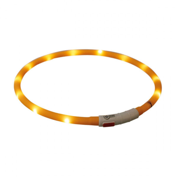 Trixie LED Lysande Hundhalsband med USB 70 cm (Svart)
