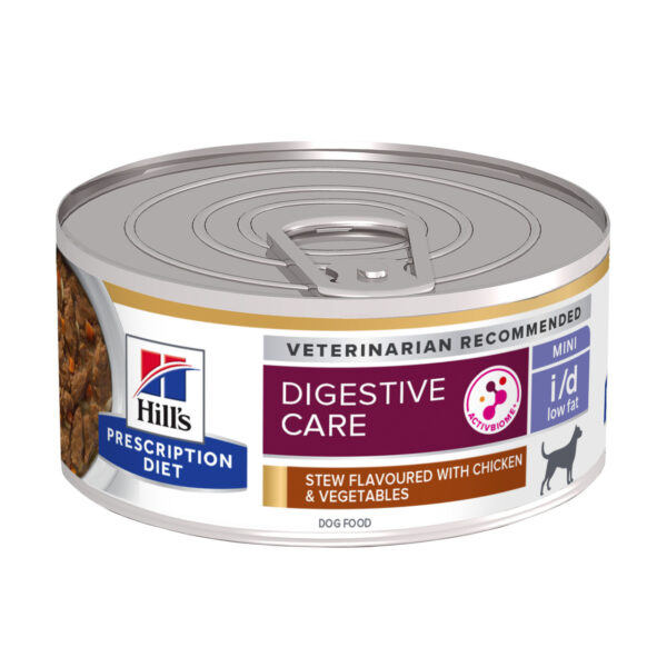 Prescription Diet i/d Digestive Care Low Fat Mini Stew med Kyckling & Tillsatta Grönsaker - 24 x 156 g