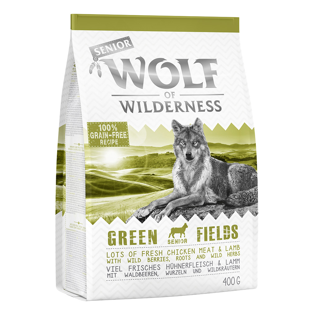Ciro falanks lærling Prova-på-pris! Wolf of Wilderness torrfoder för hund! - Senior Green Fields  - Lamb (400 g) - OurPets