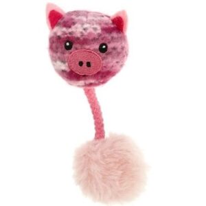 Dogman katteksak Fuzzy gris Rosa