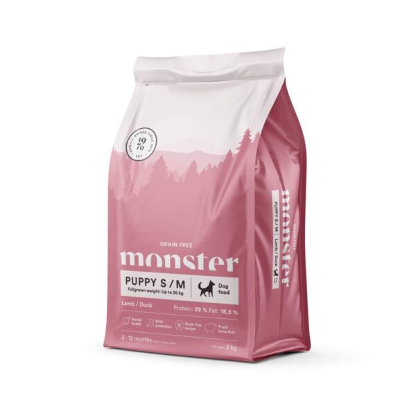 Monster Dog Puppy Small & Medium Grain Free Turkey & Chicken (2 kg)