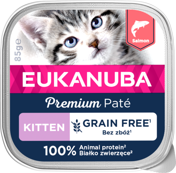 Grain Free Kitten Salmon Paté Mono Kattfoder - 12 x 85 g