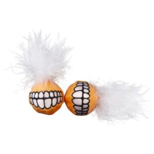 ROGZ PLUSH FLUFFY GRINZ 2-PACK ORANGE