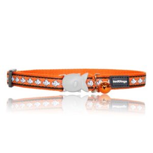 Katthalsband fashion fisk reflex orange