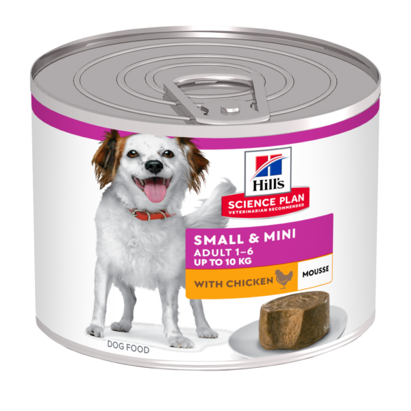 Small & Mini Adult Mousse Hundfoder med Kyckling - 12 x 200 g