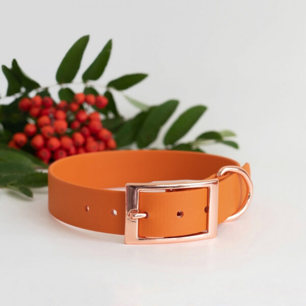 Tyylivoitto Classy Hundhalsband Stor Modell Mörk Orange (S)