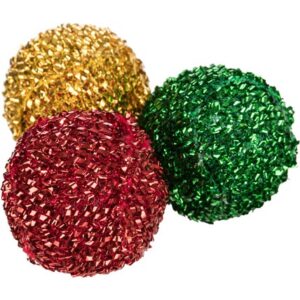 Kattleksak bollar glitter 3Pack