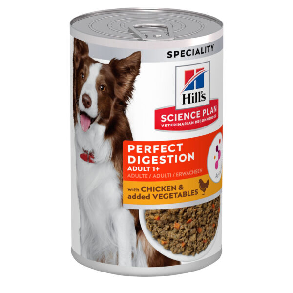 Perfect Digestion Adult 1+ Hundfoder med Kyckling och Tillsatta grönsaker - 12 st x 363 g