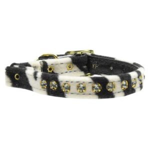 Katthalsband Animal Zebra Strass