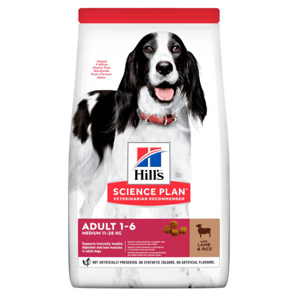 Adult Medium Hundfoder med lamm och ris - 2,5 kg