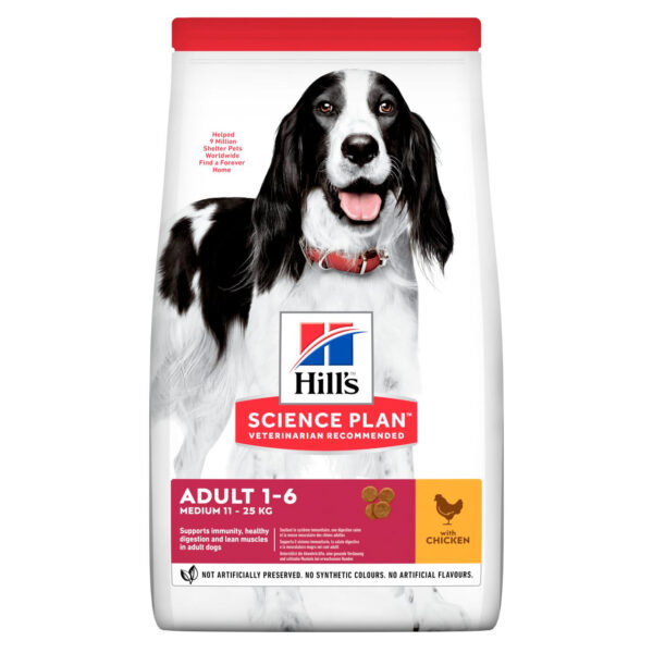 Adult Medium torrfoder med kyckling Hundfoder - 2,5 kg