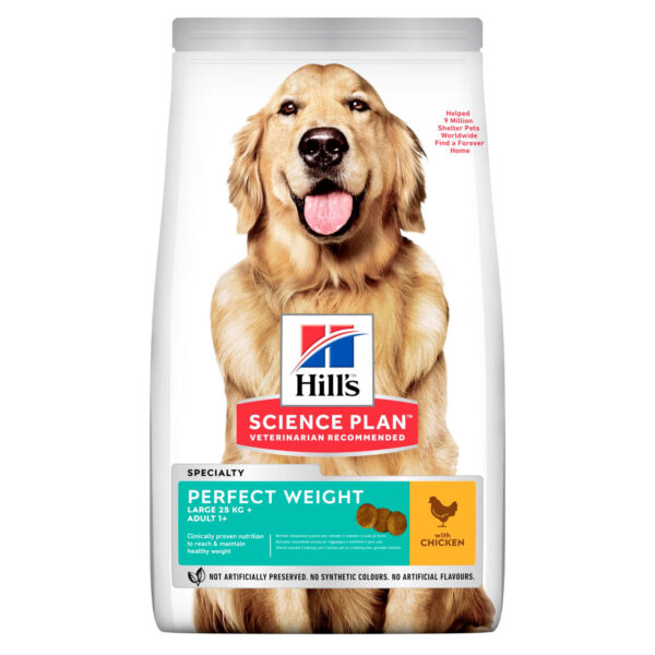 Adult Perfect Weight Large Breed torrfoder med kyckling Hundfoder - 12 kg