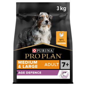 Medium and Large Adult 7+ Age Defence Chicken hundfoder - 3 kg