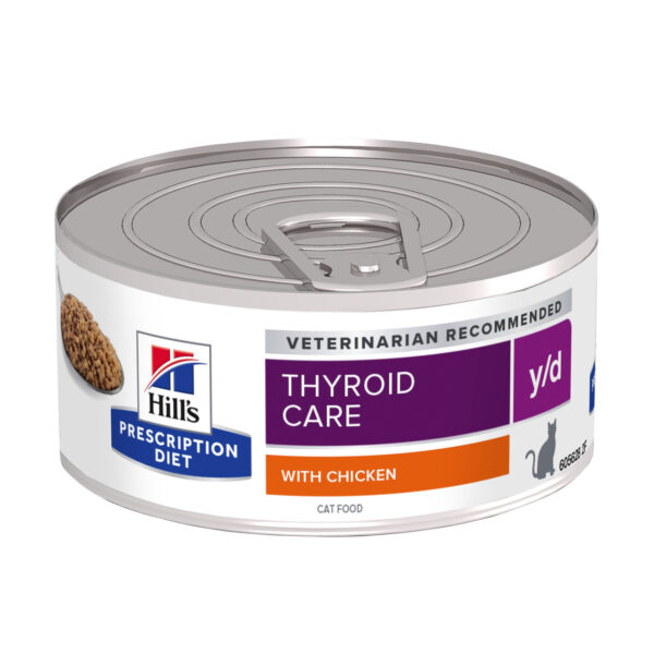 Prescription Diet y/d Thyroid Care Våtfoder för Katt med Kyckling - 24 st x 156 g