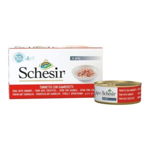 Schesir Cat Adult Tuna & Prawns Jelly 6x50 g