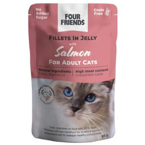 Adult Salmon in Jelly Pouch Kattfoder - 24 st x 85 g