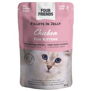 Kitten Chicken in Jelly Pouch Kattfoder - 24 st x 85 g