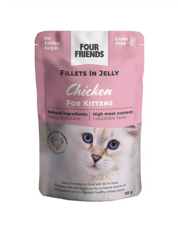 Kitten Chicken in Jelly Pouch Kattfoder - 24 st x 85 g