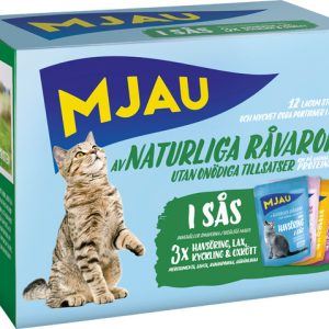 Kött- & Fisksmaker i Sås Multipack Kattfoder - 12 x 85 g