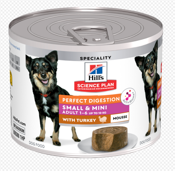 Perfect Digestion Small & Mini Adult Mousse Hundfoder med Kalkon - 12 x 200 g