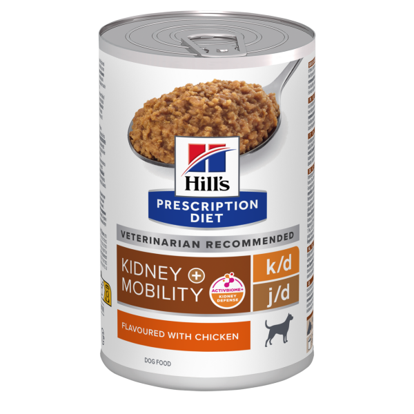 Prescription Diet k/d + Mobility Hundfoder med Smak av Kyckling - 12 x 370 g