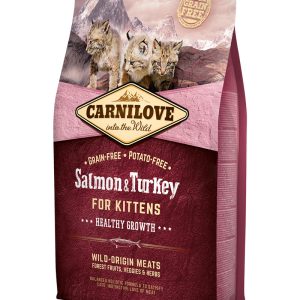 Salmon & Turkey Kittens Healthy Growth Torrfoder för Kattungar - 2 kg