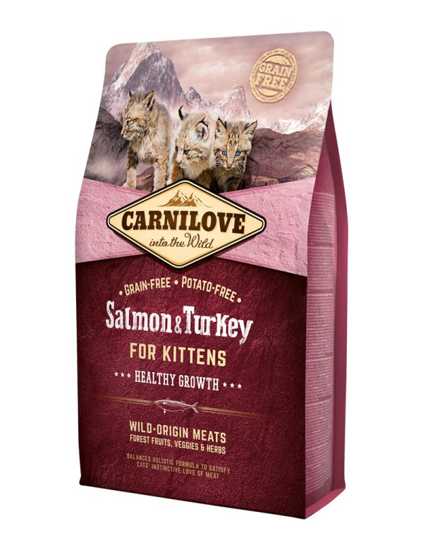 Salmon & Turkey Kittens Healthy Growth Torrfoder för Kattungar - 2 kg