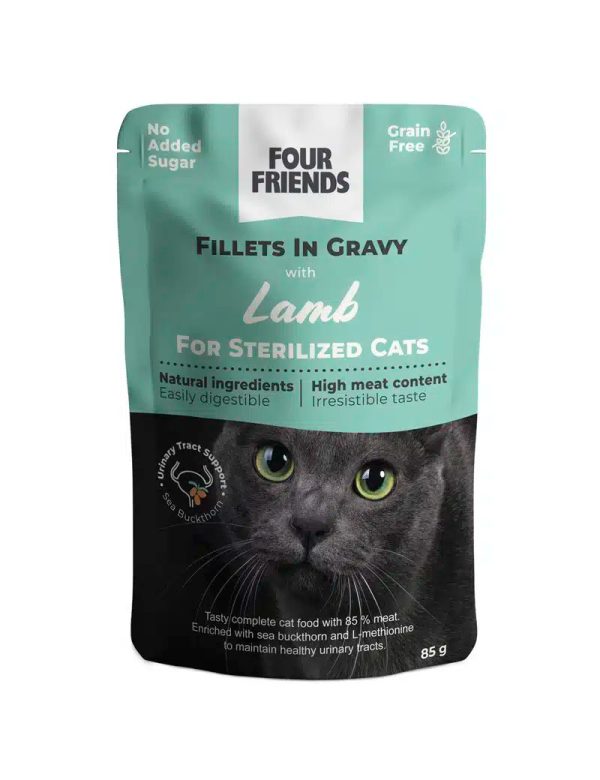 Sterilized Lamb in Gravy Pouch Kattfoder - 24 st x 85 g