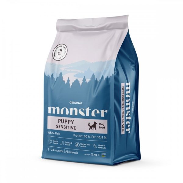 Monster Puppy Sensitive Vit Fisk (17 kg)