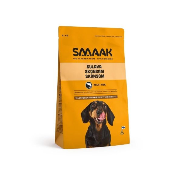 SMAAK Dog Adult Spannmålsfri Skonsam Fisk (2 kg)