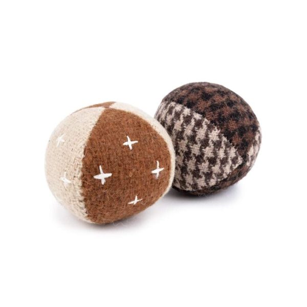 Gaia Upcycled Wool Kattleksak Midiboll 2-pack