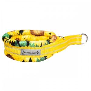 Kusse&Kutta Hundhalsband Brett Halvstryp Solrosor (8)