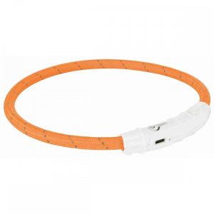 Trixie Flash Light LED-halsband Orange (XS-S)