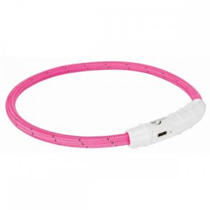 Trixie Flash Light LED-halsband Rosa (XS-S)