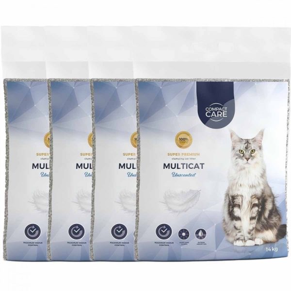 Compact Care Multicat Unscented 4x14 kg