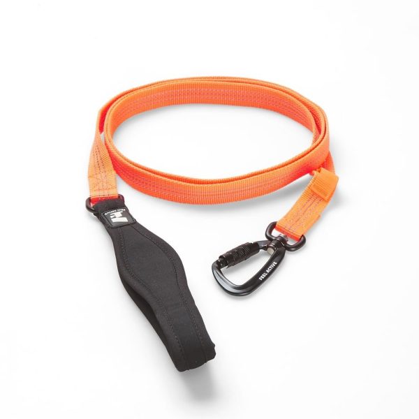 Feel Active Nylonkoppel med karbin och neoprenhandtag Orange (L)