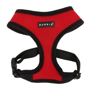 KATTSELE PUPPIA SOFT HARNESS RÖD, XS