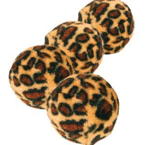 Leopardboll kattleksak 4-pack - 4-pack