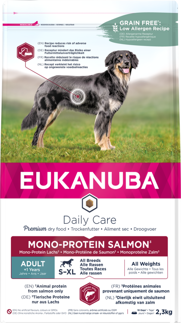 Daily Care Mono-Protein Salmon hundfoder - 2,3 kg