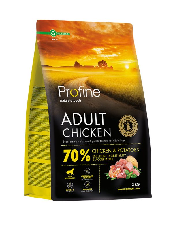 Dog Adult Chicken & Potatoes Torrfoder för Vuxna Hundar - 3 kg