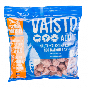 Vaisto® Köttbullar Nöt-Kalkon-Lax Hundfoder - 4x800g