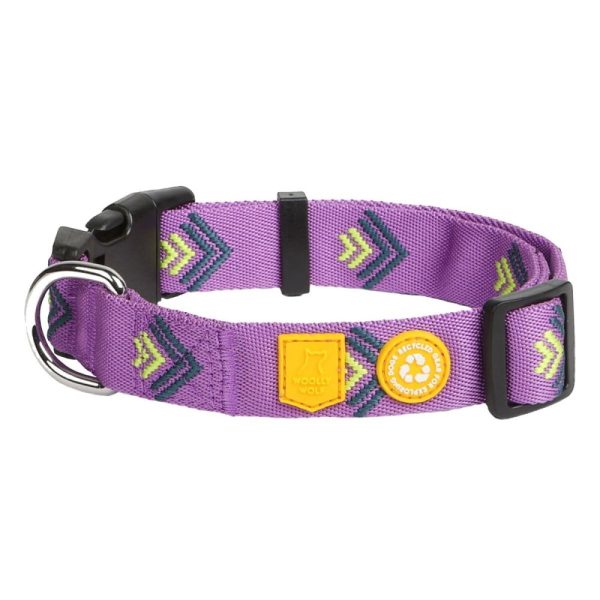 Woolly Wolf Northern Lights Hundhalsband Lila (XS)